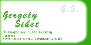 gergely siket business card